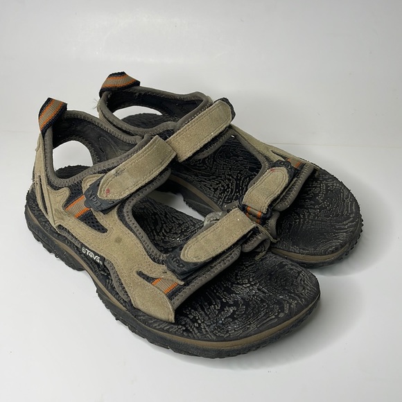 Teva Terra Sandals Water Sport Hiking Men’s Size 8 6702 Brown Hook And Loop - Picture 1 of 13